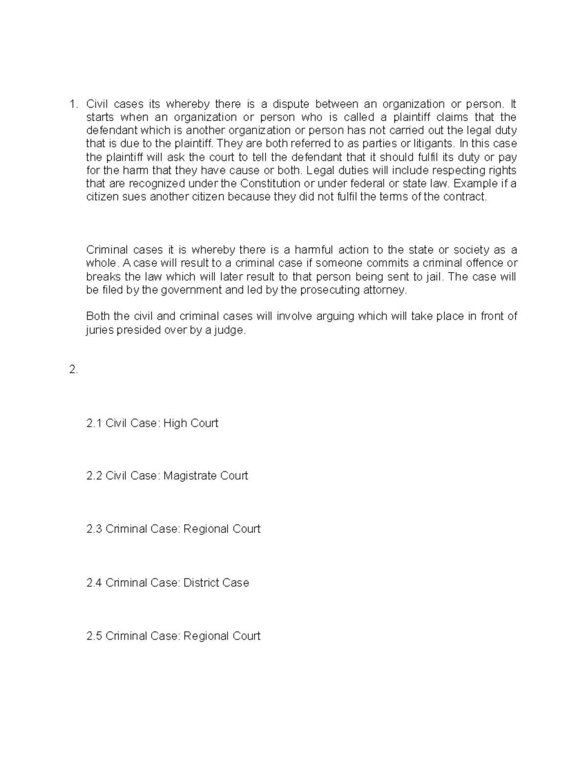 File 1 Making sense of the criminal justice system The trial and