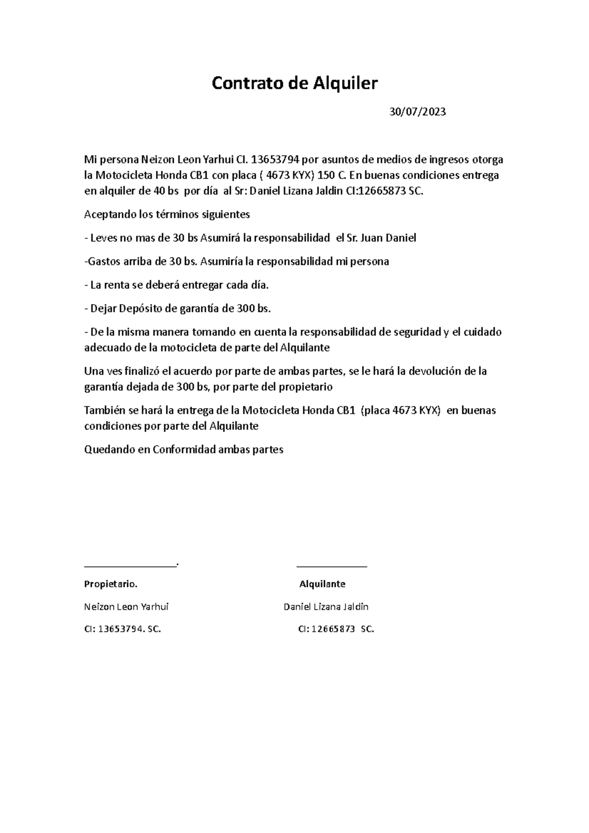 Contrato - Documento Para Cerrar Contrado Laboral - Contrato De ...