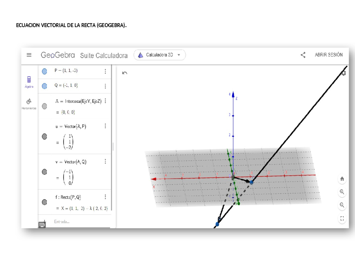 Ecuacion Vectorial DE LA Recta - Ingeniería de Sistemas, Cálculo 1 y 2 ...