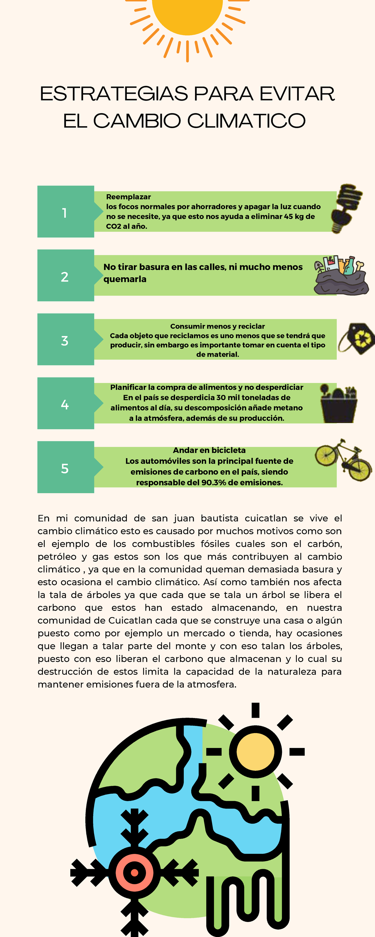 Infografia de ecologia - ESTRATEGIAS PARA EVITAR EL CAMBIO CLIMATICO ...