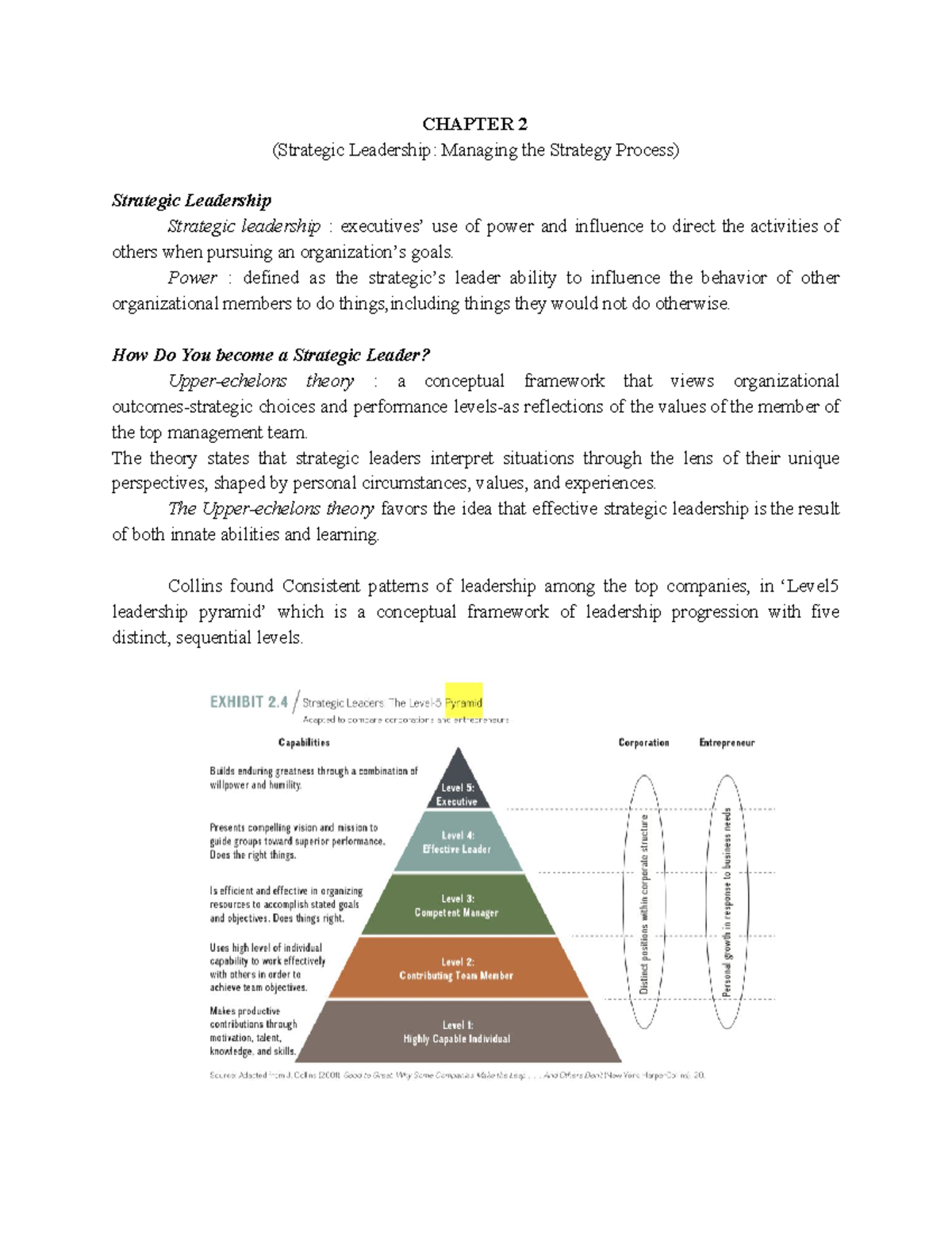 Stramen - CHAPTER 2 (Strategic Leadership: Managing The Strategy ...