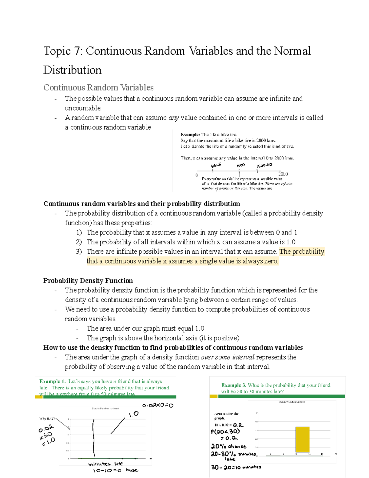 PLSC 214 Topic 7 - Topic 7: Continuous Random Variables and the Normal ...