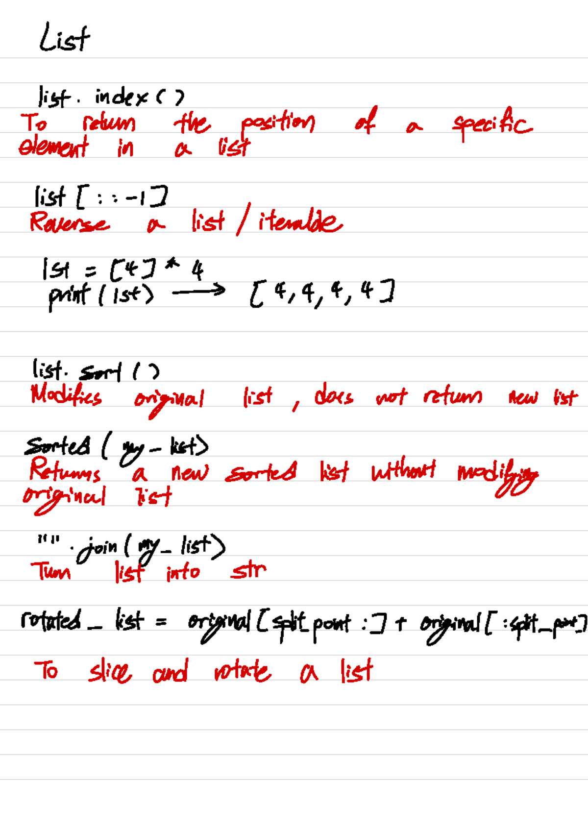 Useful Functions And Classes - List list. index 1) To return the ...
