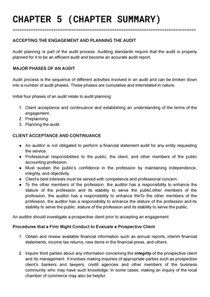 Auditing And Assurance Principle (Lecture Notes) - Auditing And ...