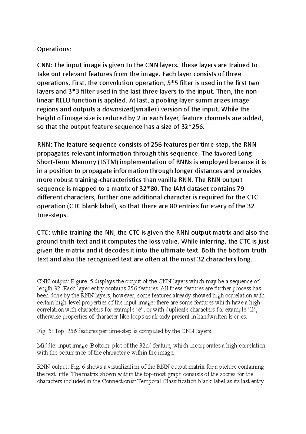 Handwritten Text Generation - Operations: CNN: The input image is given ...