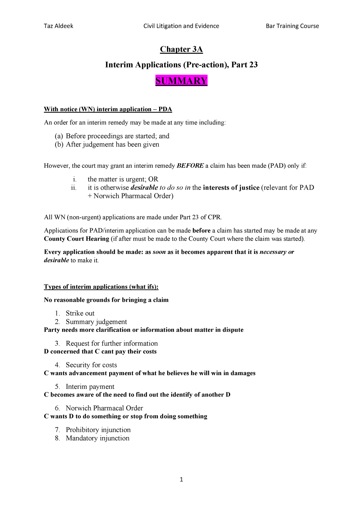 Chapter 3A WN Interim Application - Chapter 3A Interim Applications ...