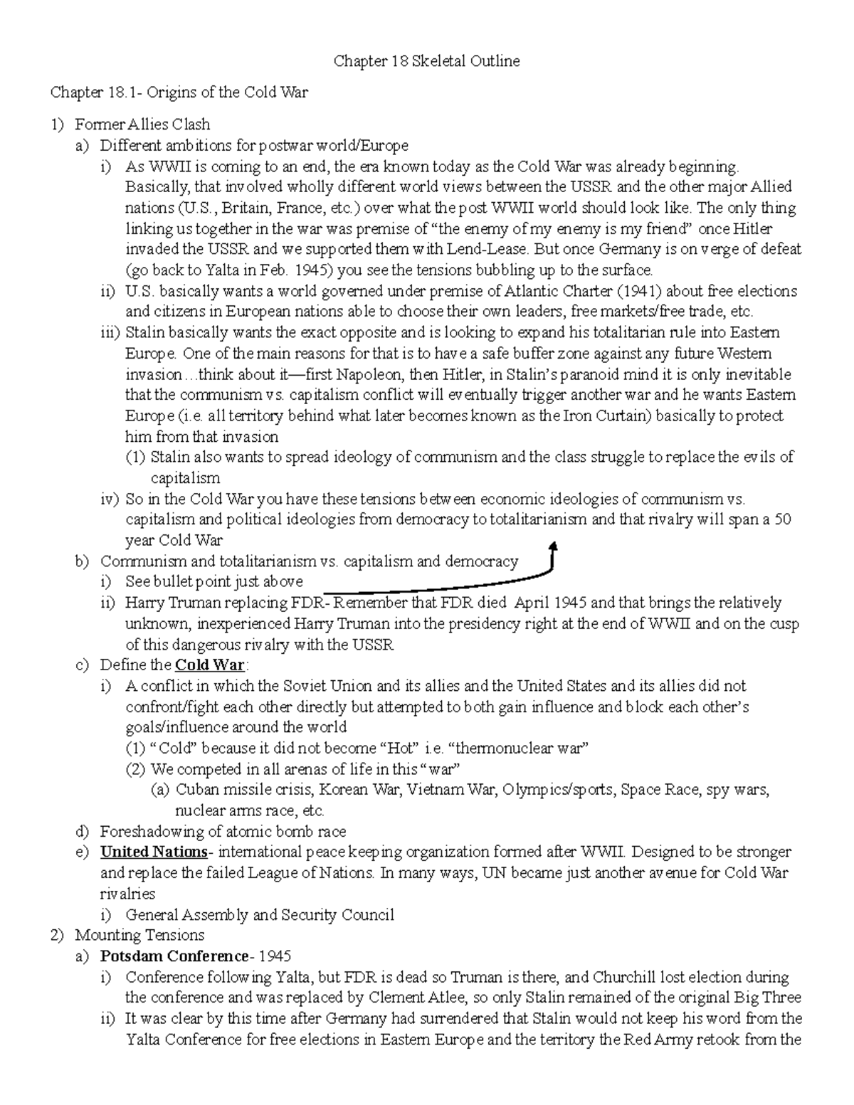 Chapter 18 Completed Outline - Chapter 18 Skeletal Outline Chapter 18 ...