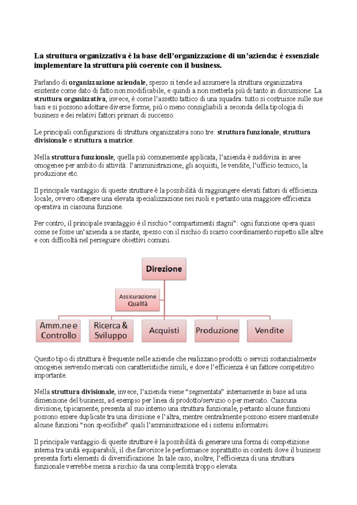 Strutture Organizzative - La Struttura Organizzativa è La Base Dell ...