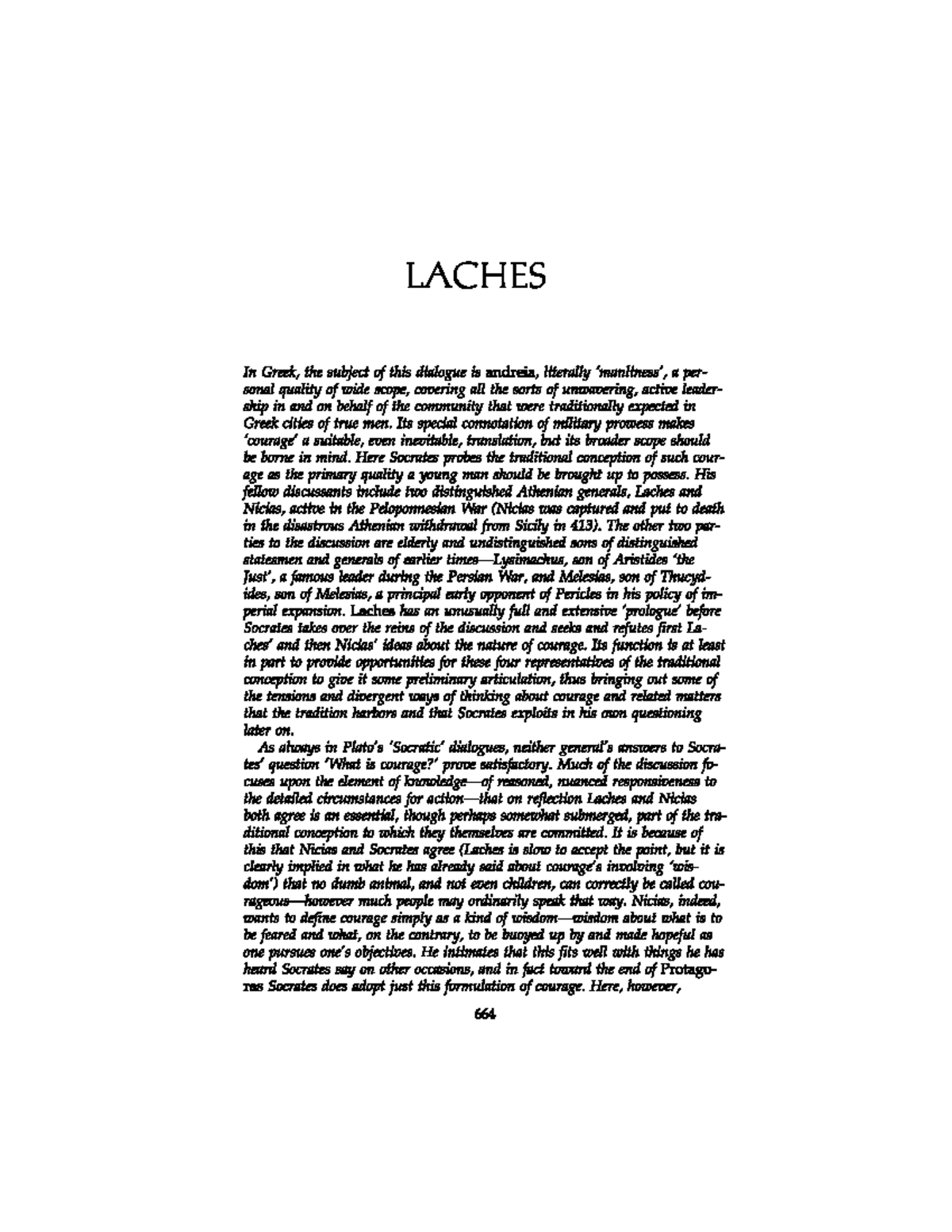 Plato Laches Studocu