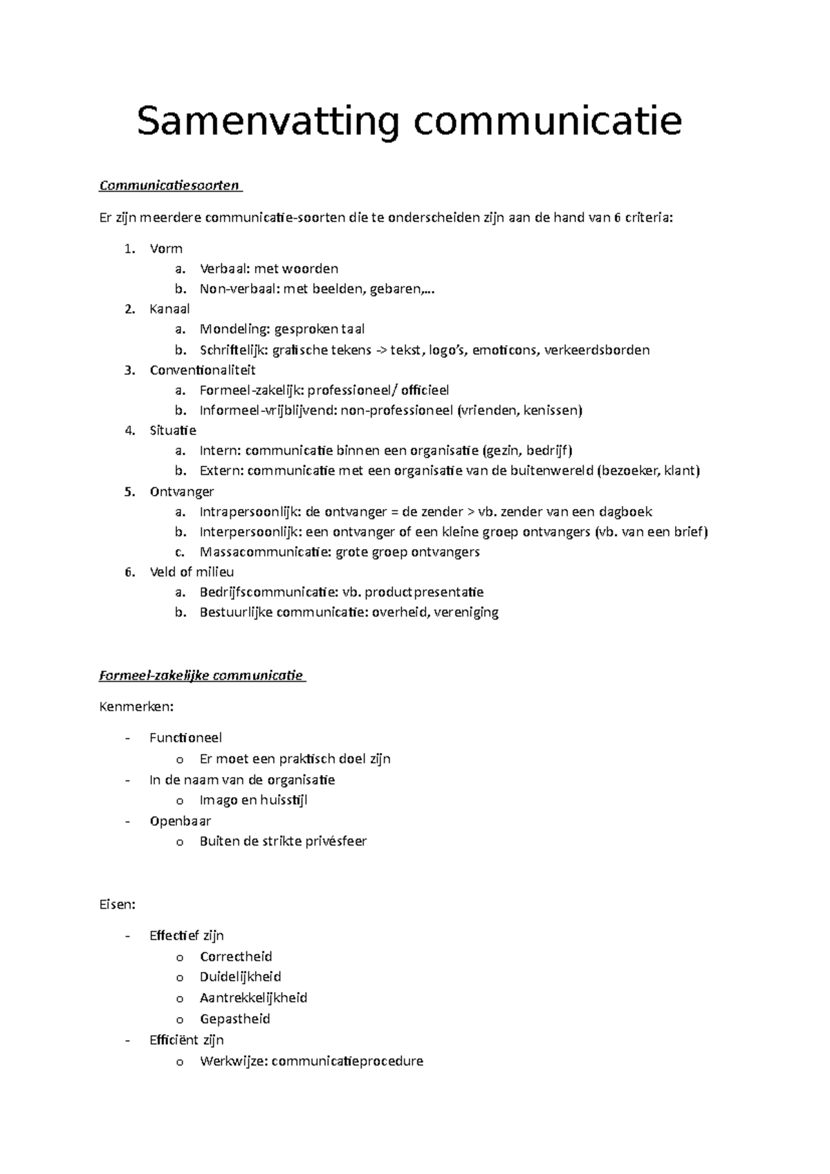 Samenvatting Communicatievaardigheden (boek + Slides) - Samenvatting ...