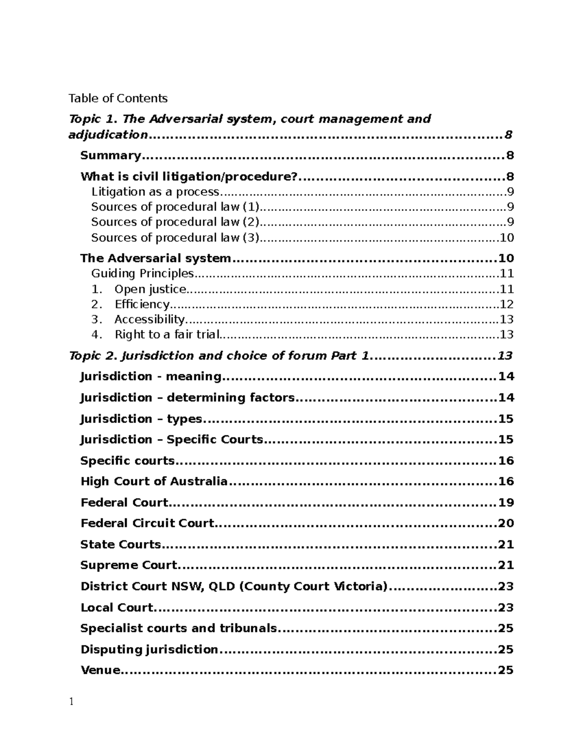 civil-litigation-and-procedure-table-of-contents-studocu