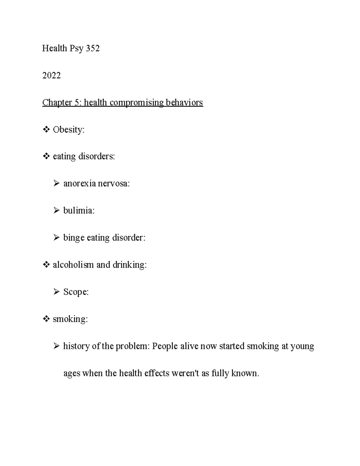 Health Psy 352 Chapter 5 Quiz 5 Study Guide - Health Psy 352 2022 ...