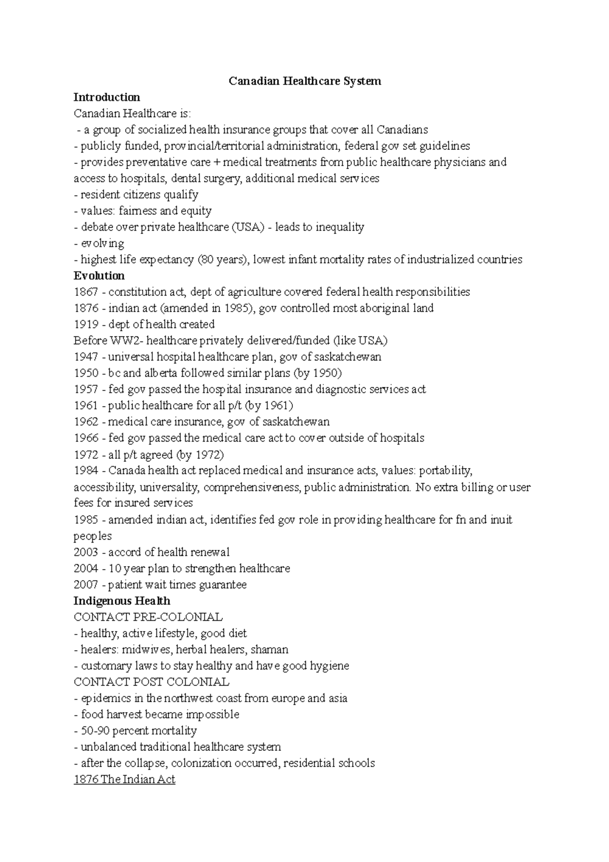 1121 Canadian Healthcare System - Canadian Healthcare System ...