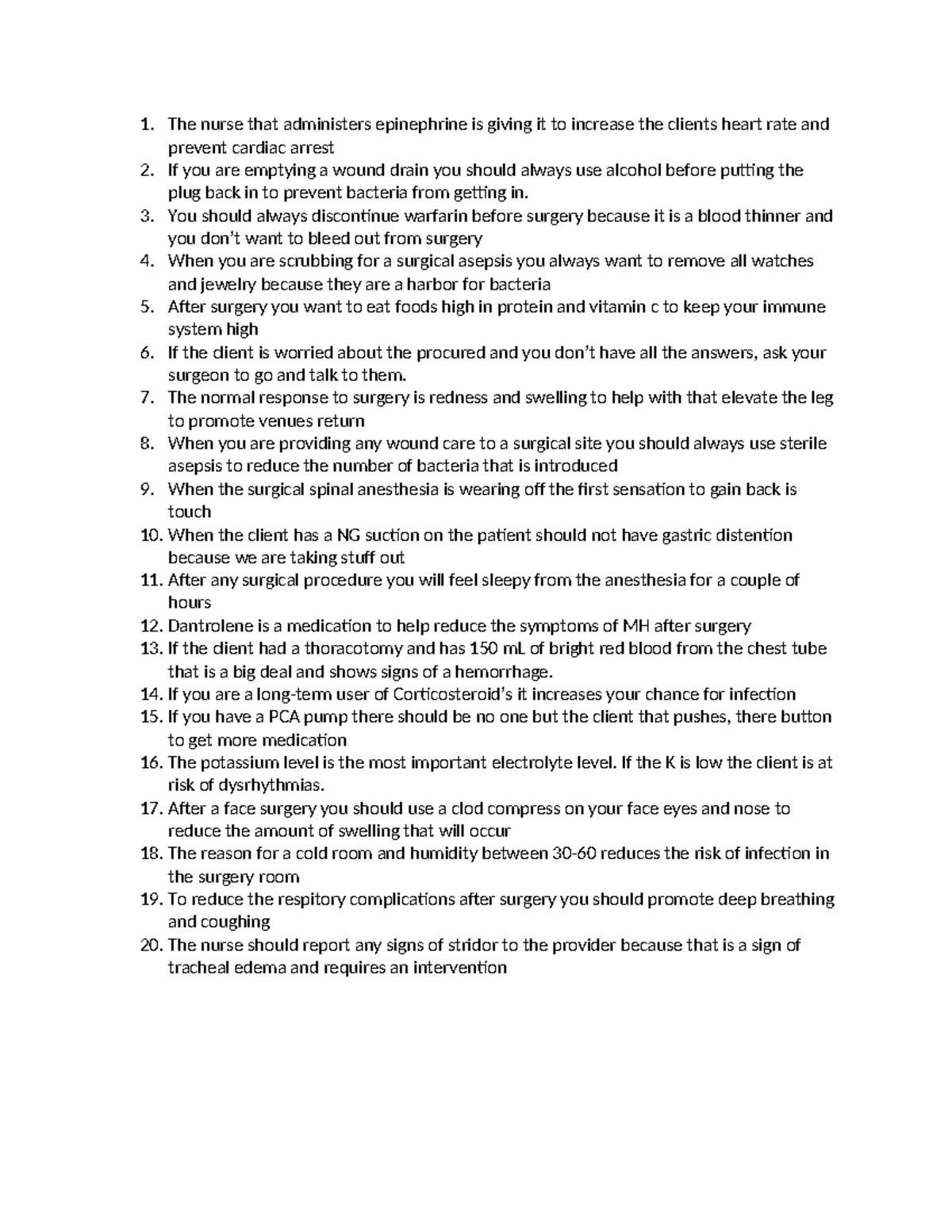 ATI PeriOperative 20 Questions Journal The nurse that administers