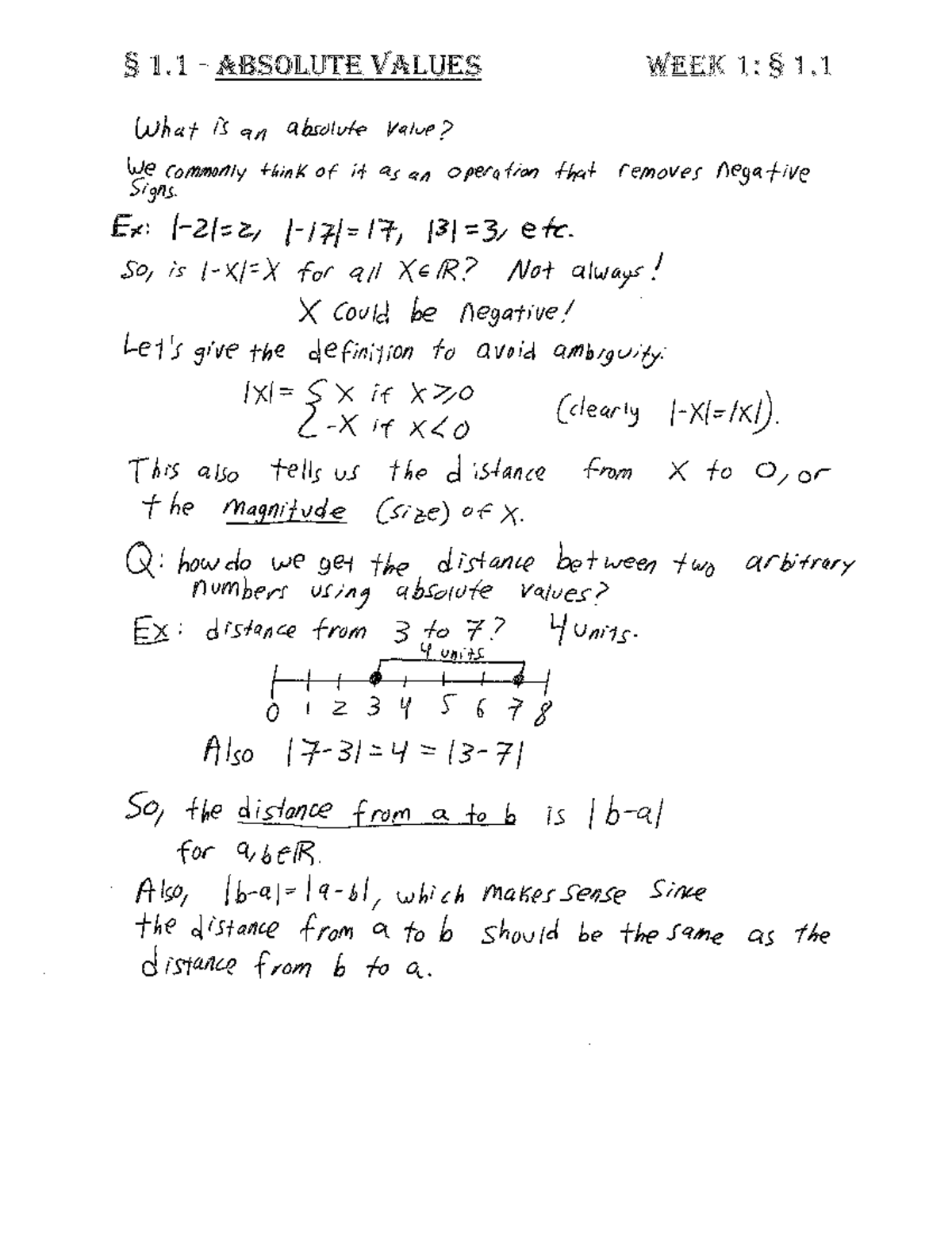 MATH 137 Week 1 Notes - MA129 - Studocu