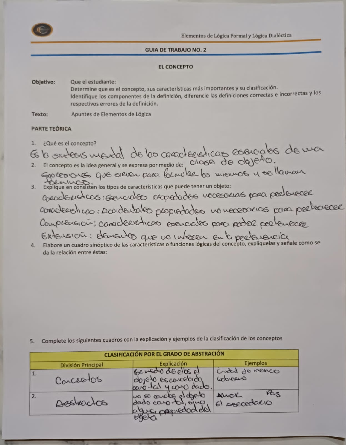 Gu A Guia De Trabajos Elementos De Logica Formal Y Logica Studocu