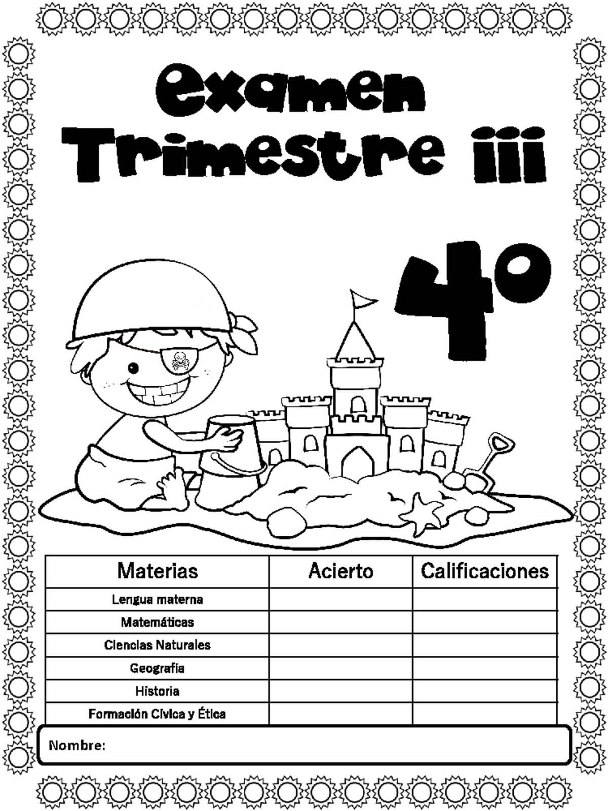 4°🦋♾️Examen Jomi Tercer Trimestre 2022 - Examen Trimestre III Materias ...
