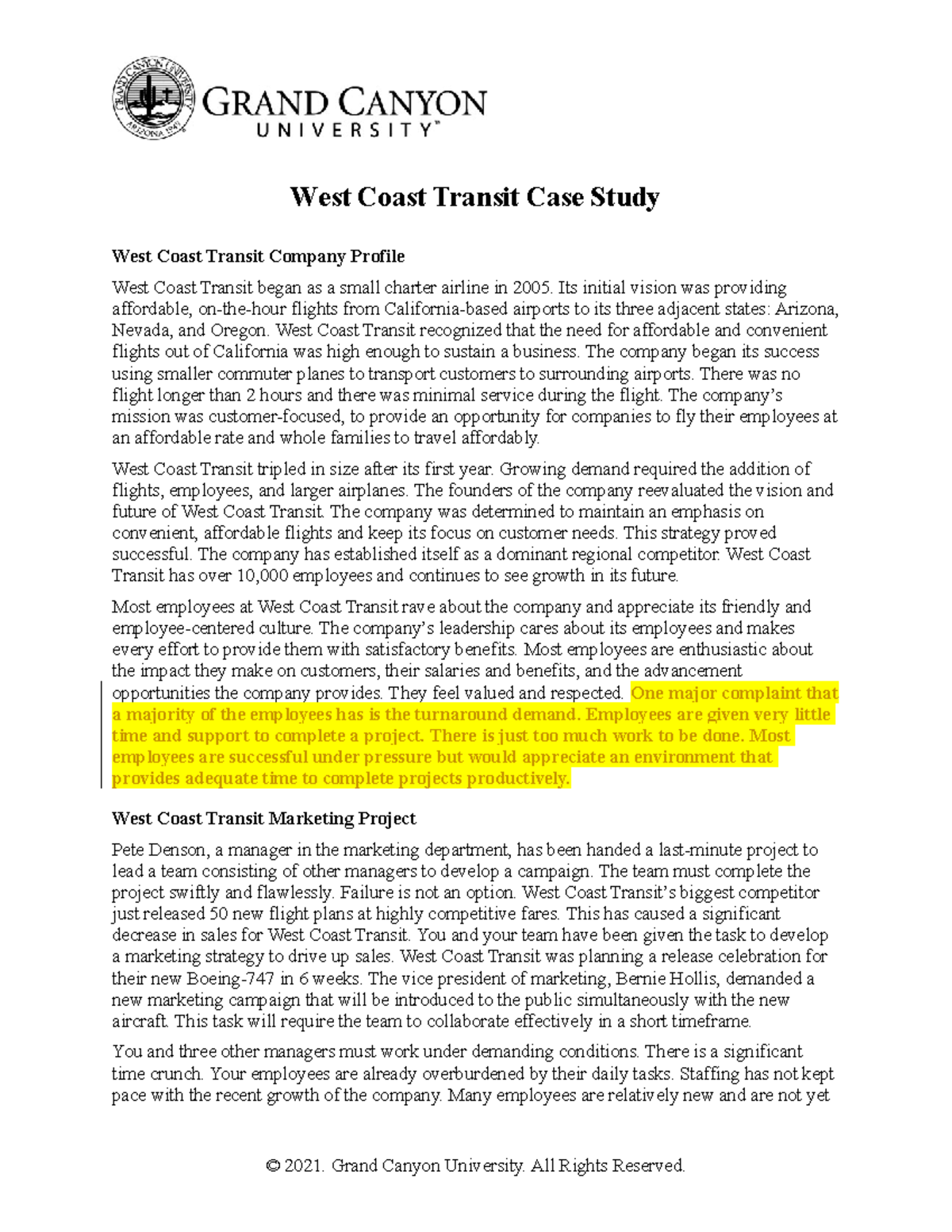 west coast transit case study online