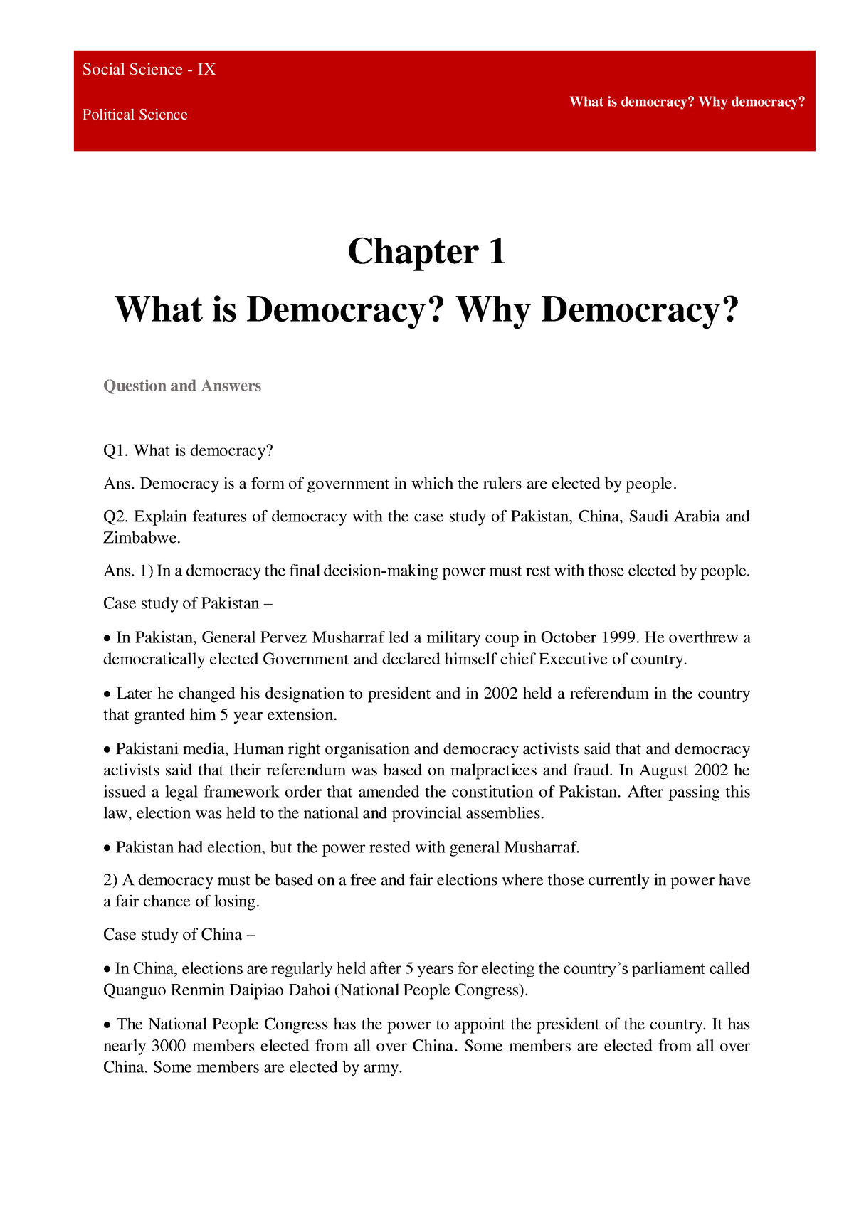 what is democracy in essay