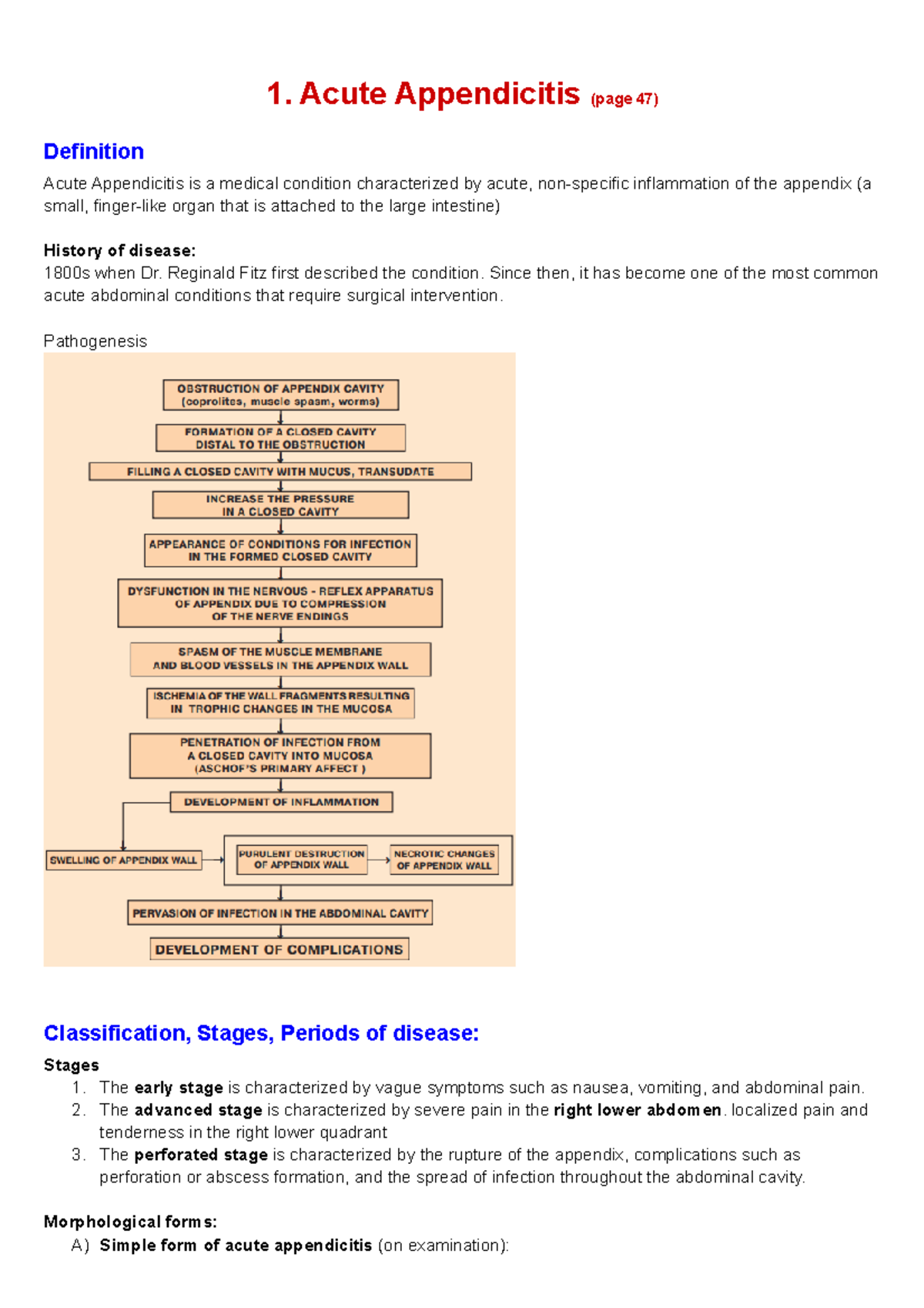 Sample Case Study Of Acute Appendicitis – ZONXT