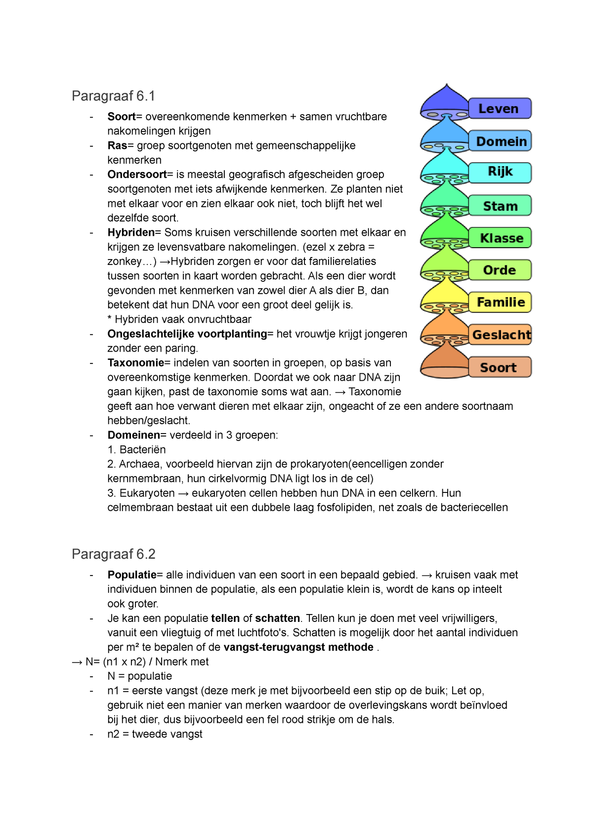 Hoofdstuk 6 Biologie - Soorten En Populaties - Paragraaf 6. Soort ...