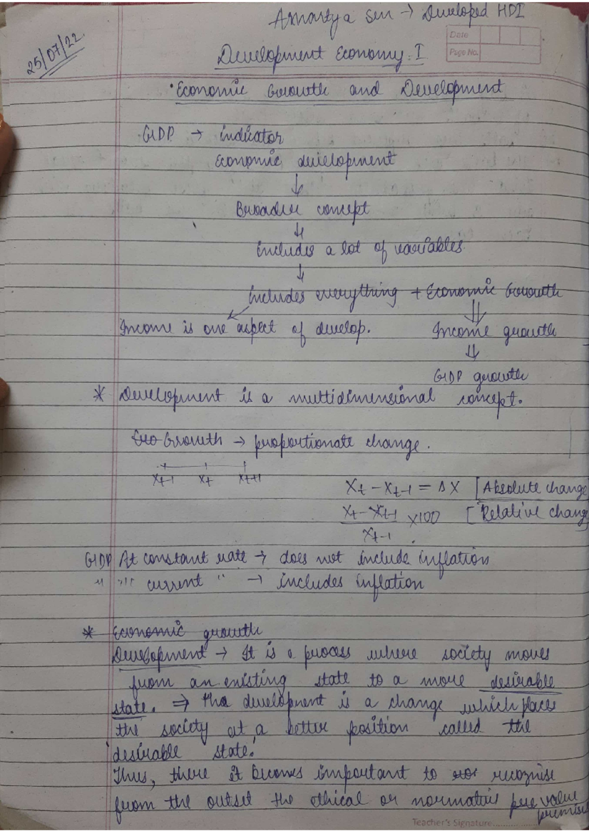 Development Economics Notes - Development Economics - I - Studocu