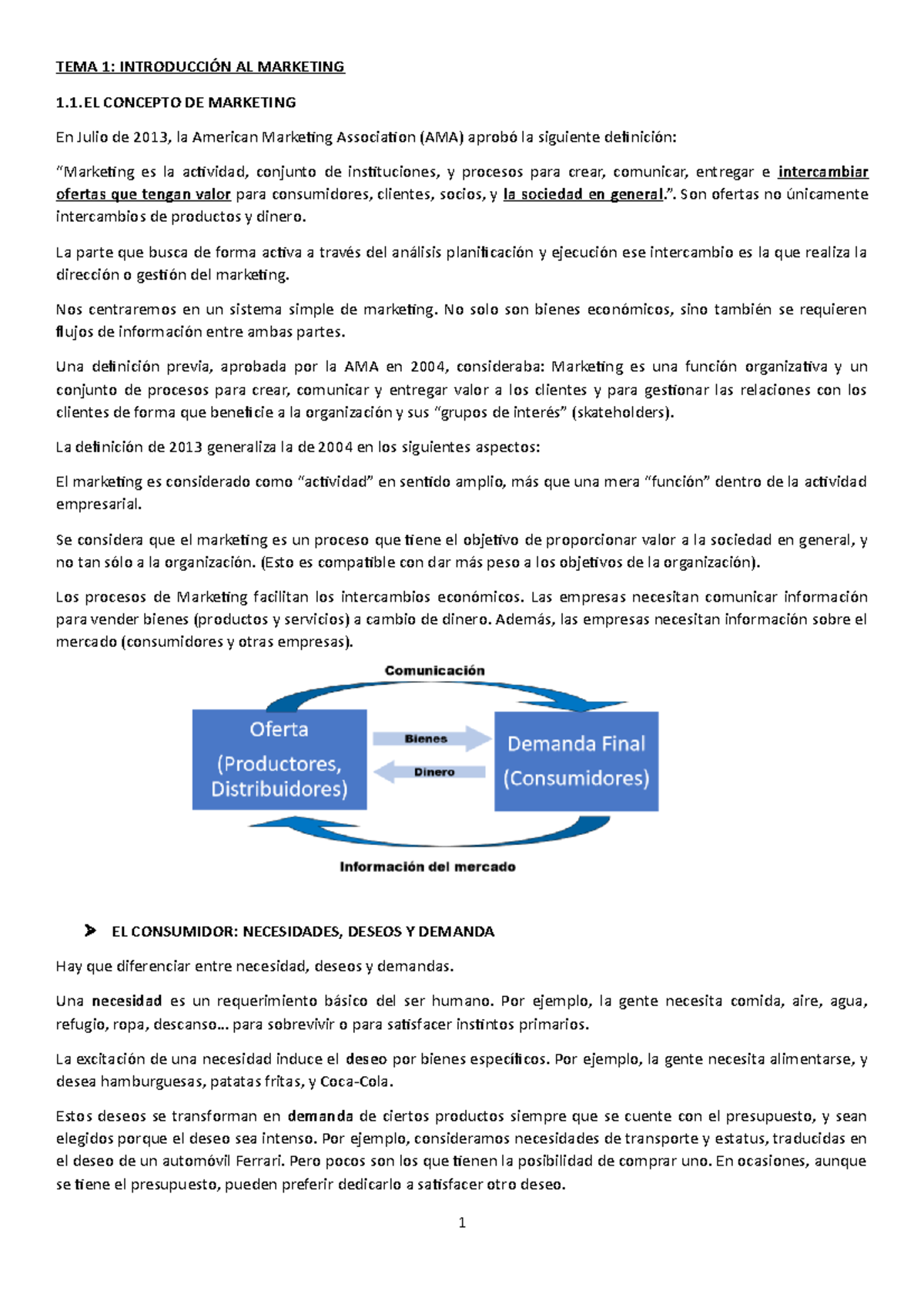 TEMA 1. Introduccion AL Marketing - TEMA 1: INTRODUCCIÓN AL MARKETING 1 ...