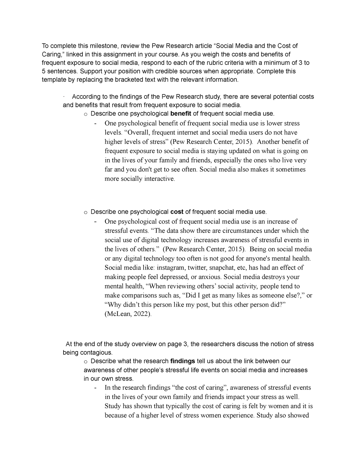 2-2 psy 215 - Summary Lifespan Development - To complete this milestone ...