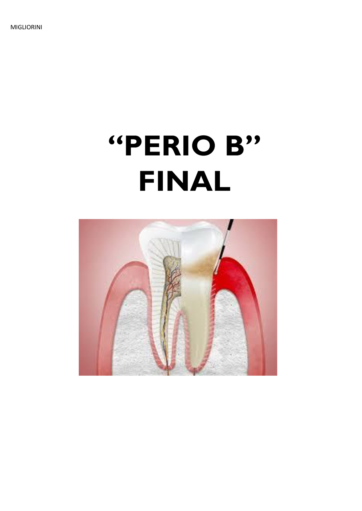 Final Perio B MELA 2 - “PERIO B” FINAL UNIDAD 1: PERIODONYO Y ...