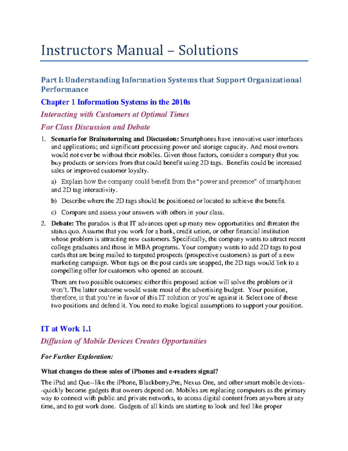Solution Information Technology for Management Improving Strategic and ...