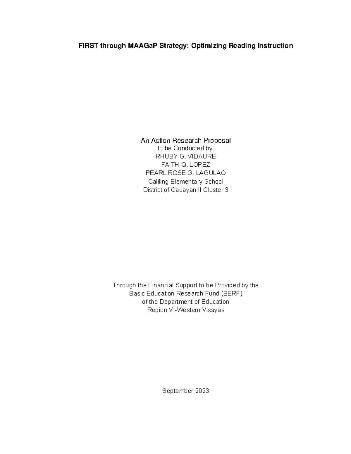 AR Vidaure RG ET-AL First- Through- Maagap - FIRST through MAAGaP ...