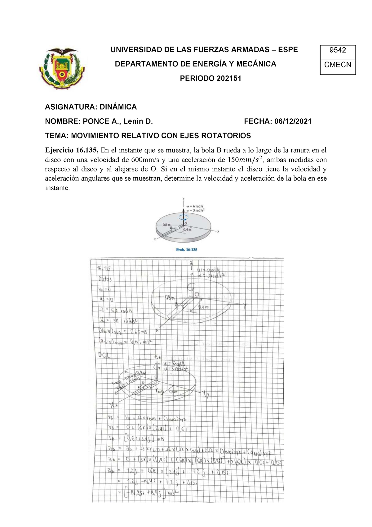 D12 - Apuntes - UNIVERSIDAD DE LAS FUERZAS ARMADAS 3 ESPE DEPARTAMENTO ...