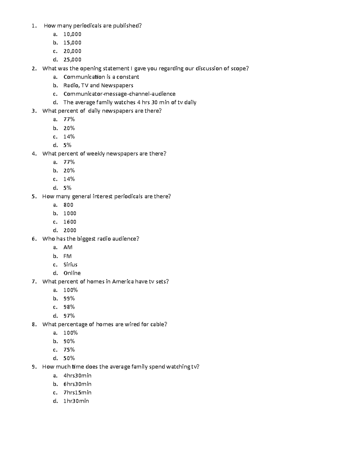 mcomm-unit-1-practice-test-how-many-periodicals-are-published-a-10