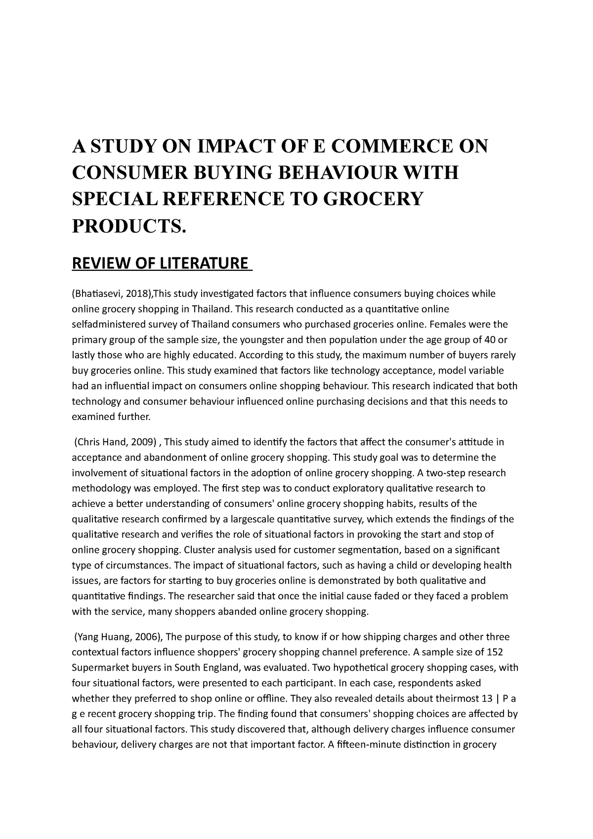 impact of e commerce on consumer buying behaviour research paper