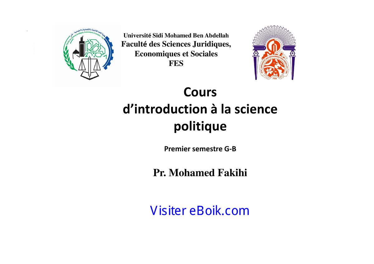 Cours D’Introduction à La Science Politique - Université Sidi Mohamed ...