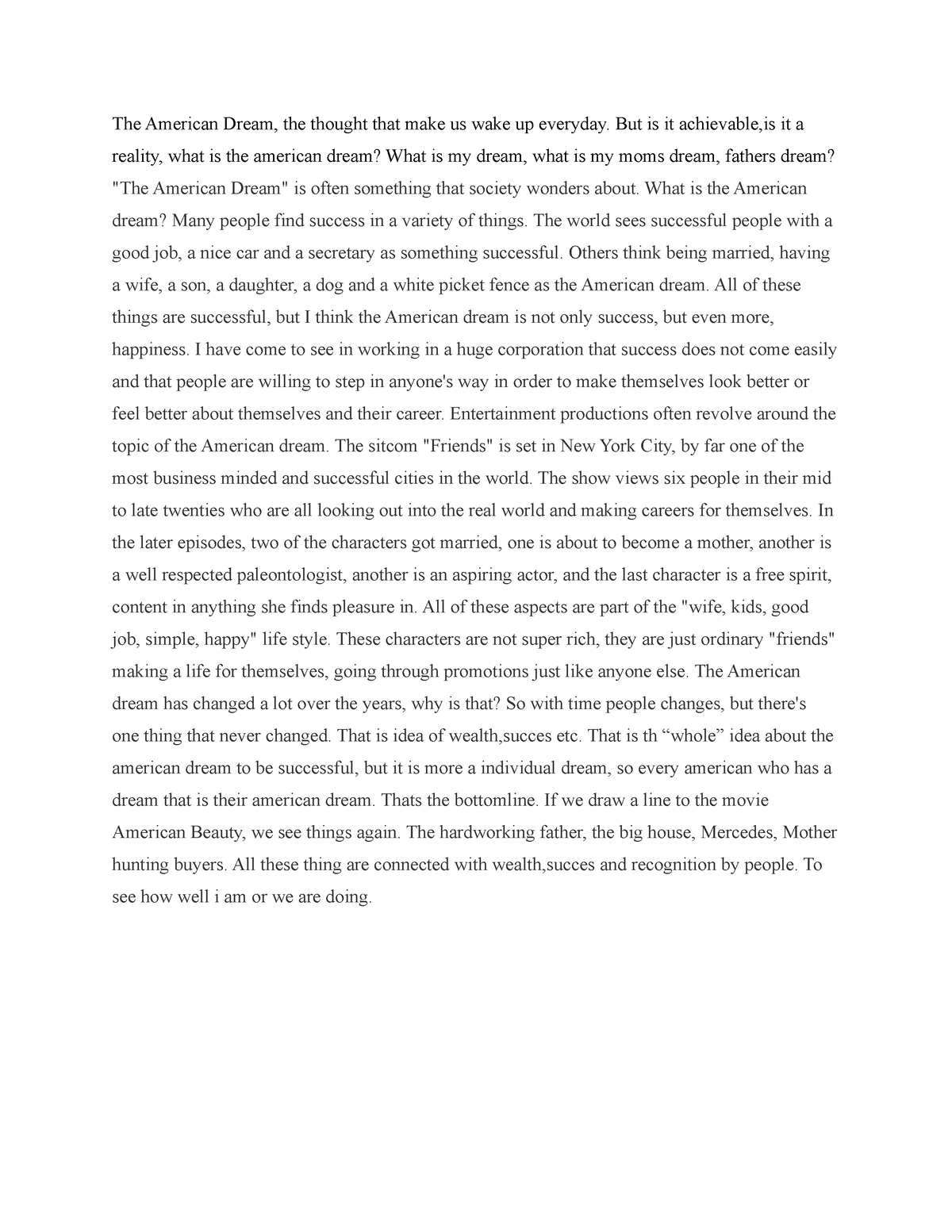 daisy buchanan american dream essay