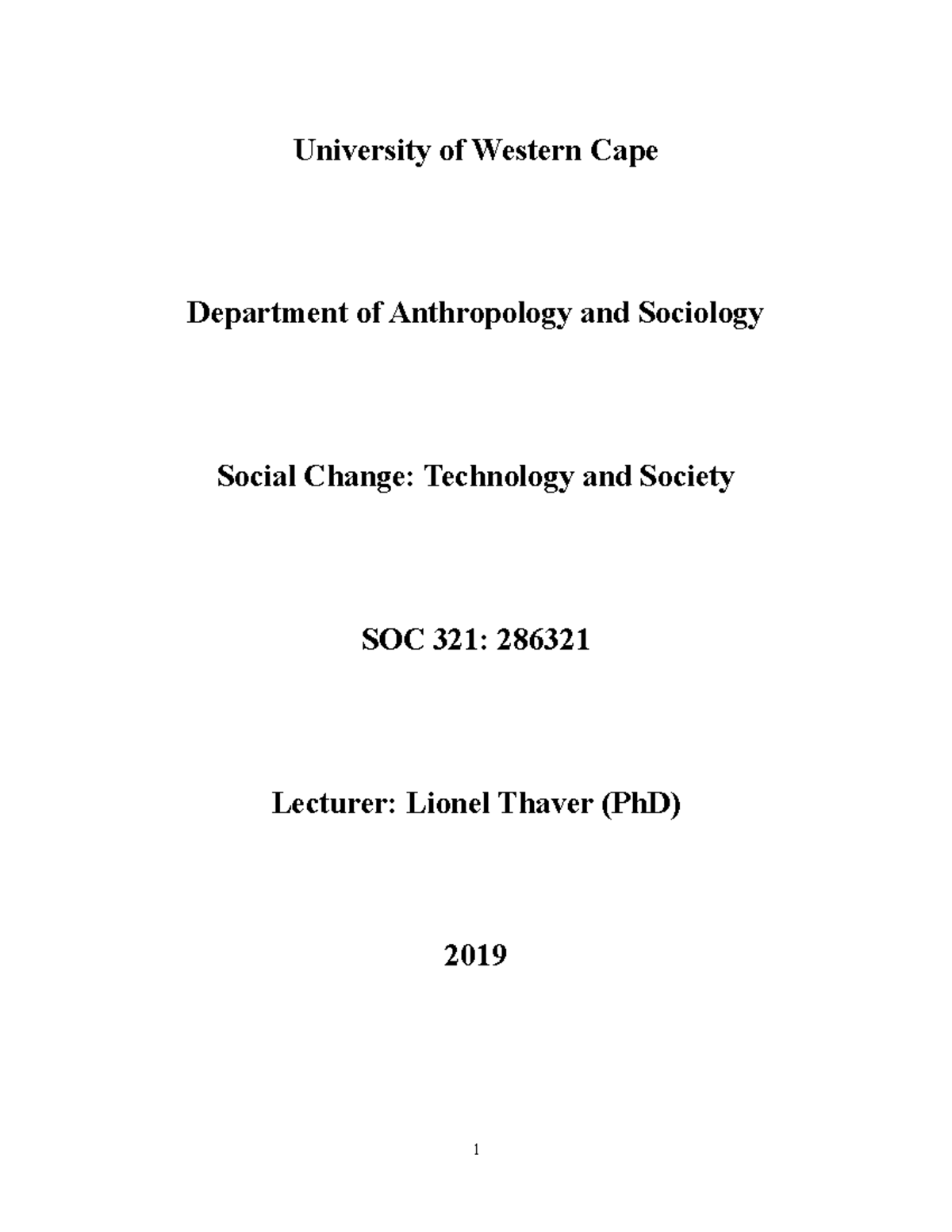 Lt-soc321-soc-chnge-tech-soc-2019-col. fc - University of Western Cape ...