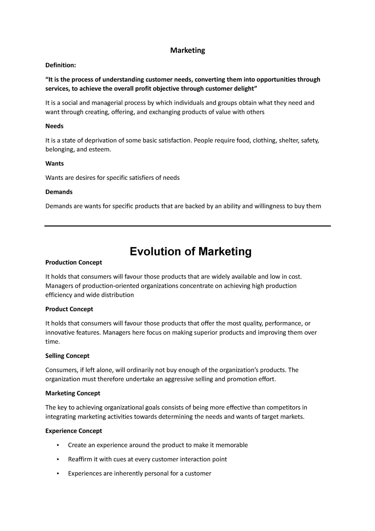 Essentials of Marketing Management Notes - MBA - Studocu