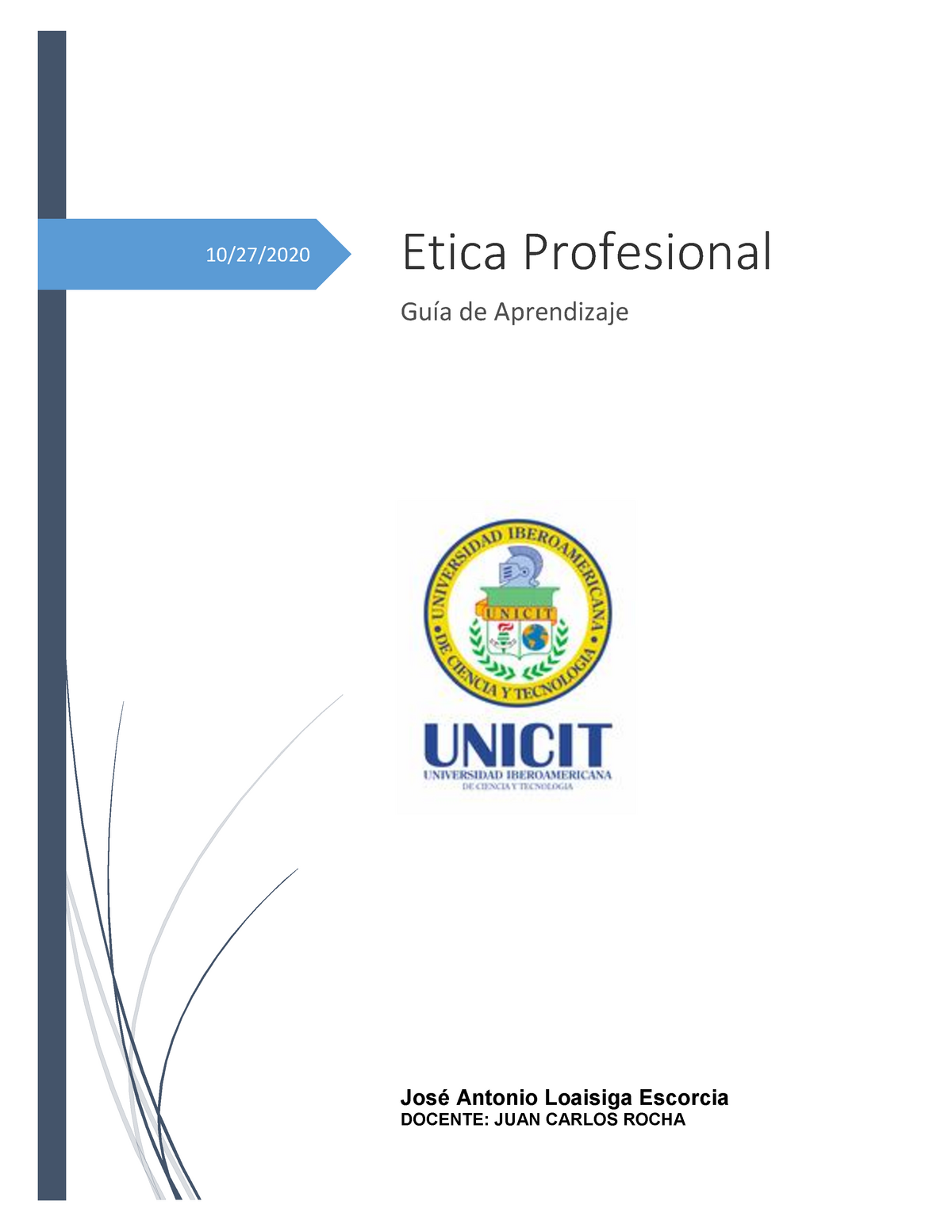 Etica Profesional Nota A 1027 Etica Profesional Guía De Aprendizaje José Antonio 4180