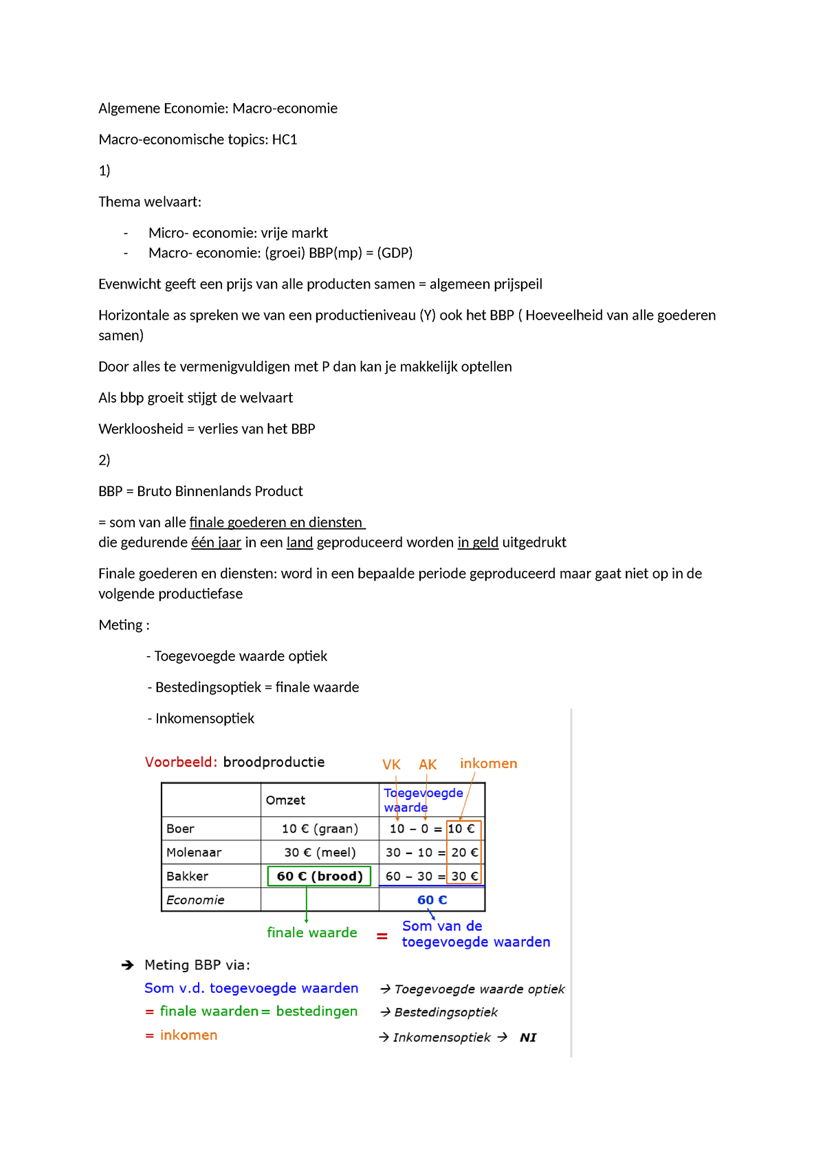 Algemene Economie Samenvatting - Algemene Economie: Macro-economie ...