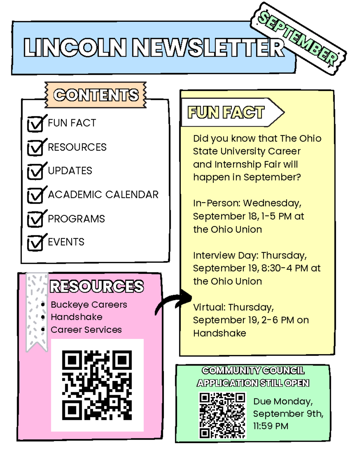 Class Newsletter in Colorful Pastel Lined Boxes Style - UPDATES ...