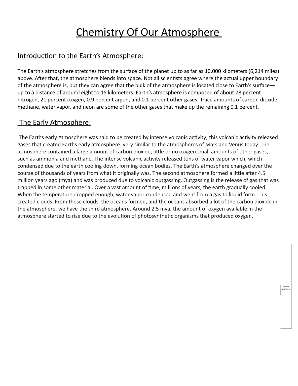 Chemistry Of Our Atmosphere - Chemistry Of Our Atmosphere Introduction ...