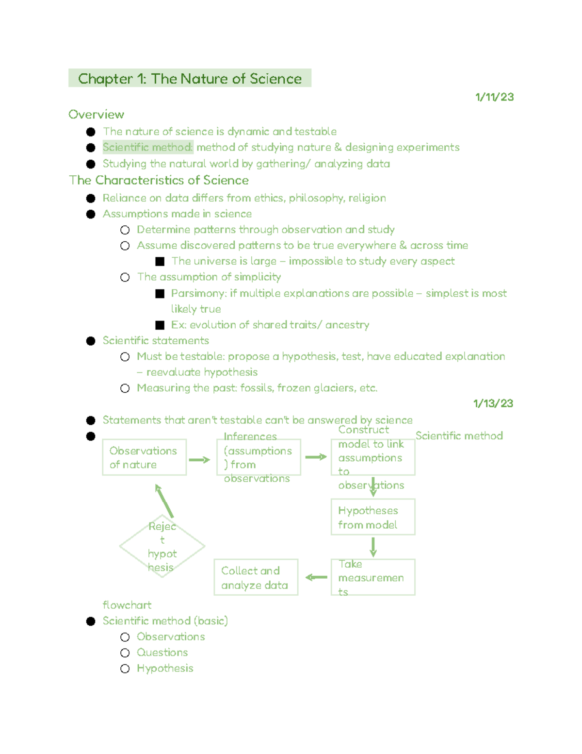 Chapter 1 the nature of science - .. 1: The Nature of Science... 1/11 ...