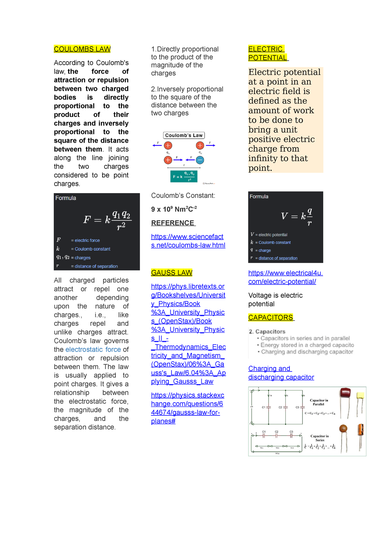 Simple Notes About Laws - COULOMBS LAW According To Coulomb's Law, The ...