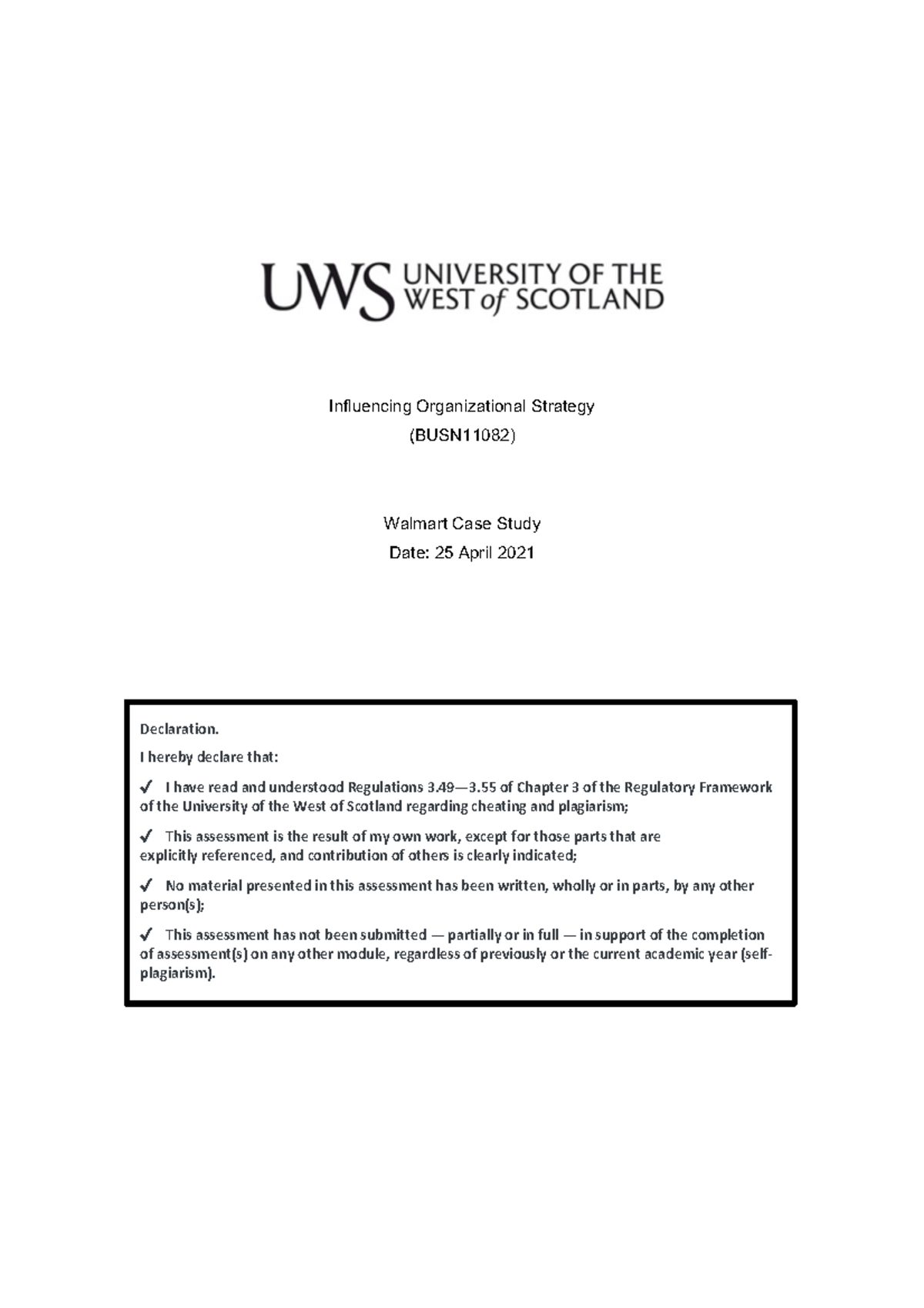 Walmart Case Study MBA Assignment Influencing Organizational 