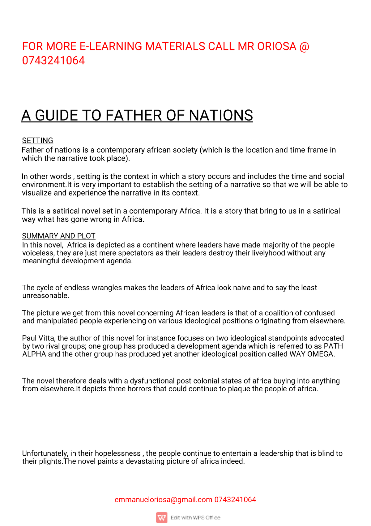 fathers of nation essay questions and answers