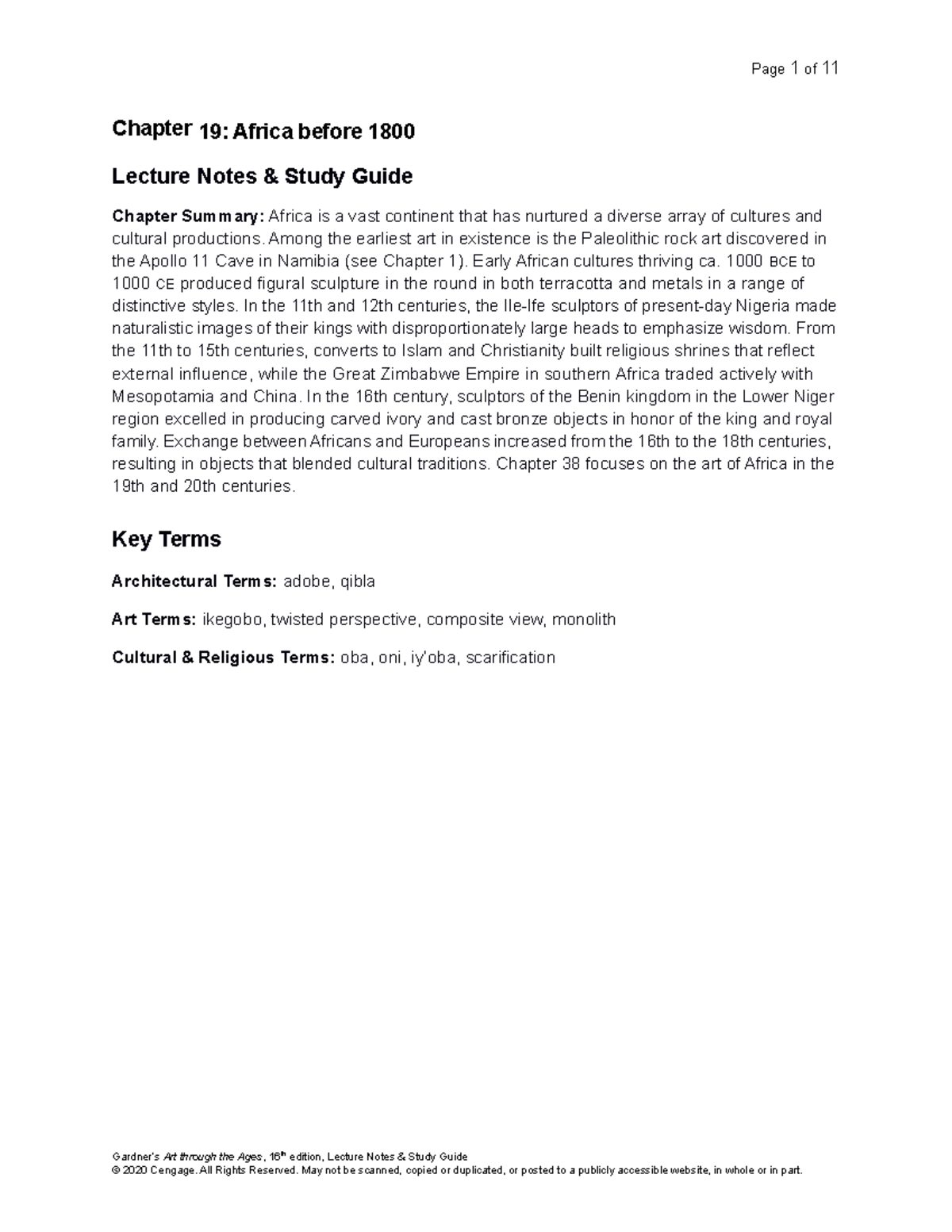 Gatta 16E ch19 lecture note study guide - Page 1 of 11 Chapter 19 ...