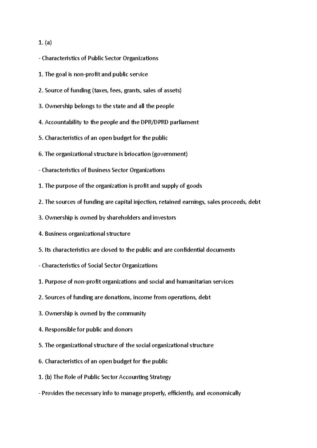 Lecture Notes Public Sector Definition Public Sector Accounting - (a ...