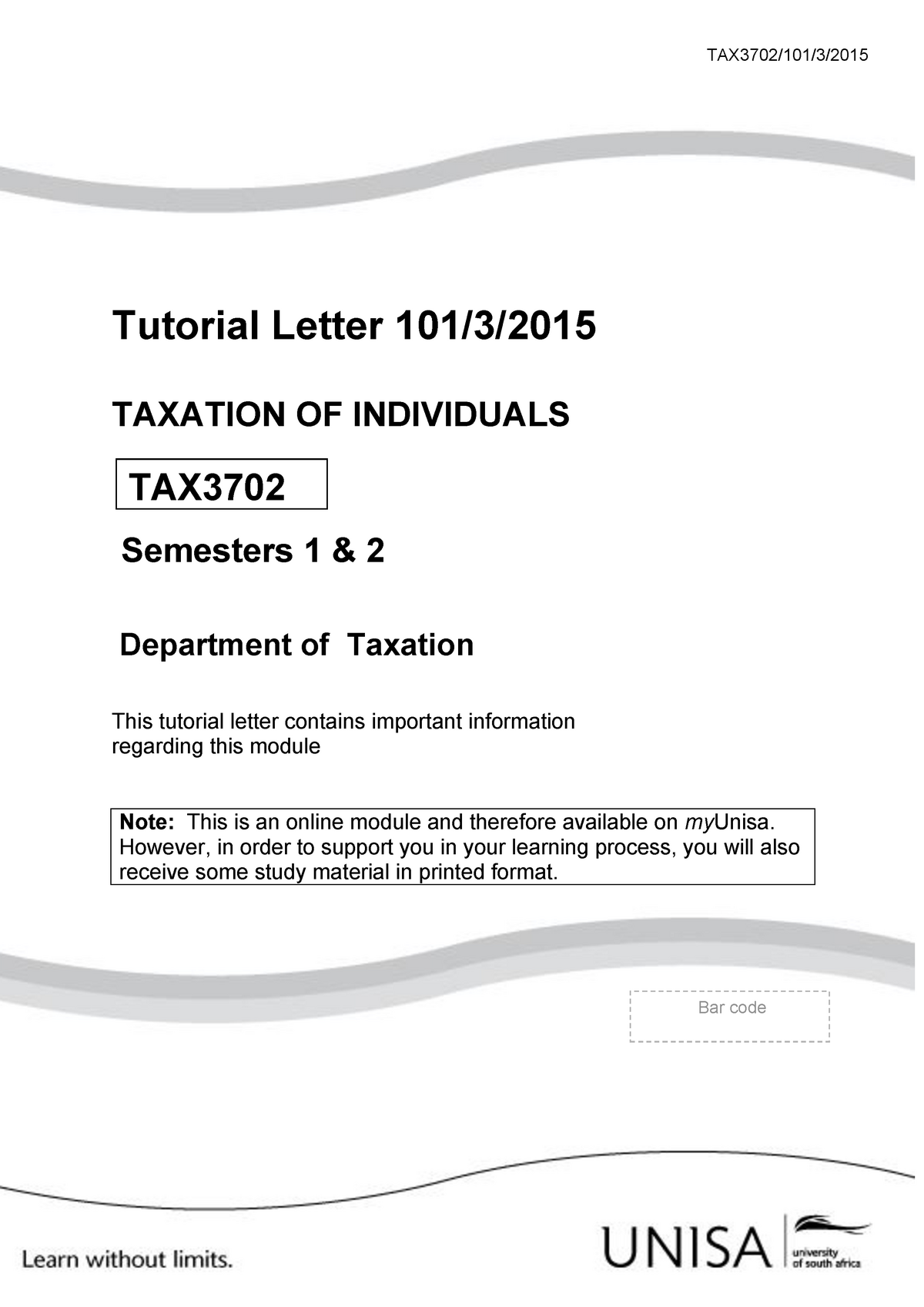 tax3702 assignment 5 semester 2