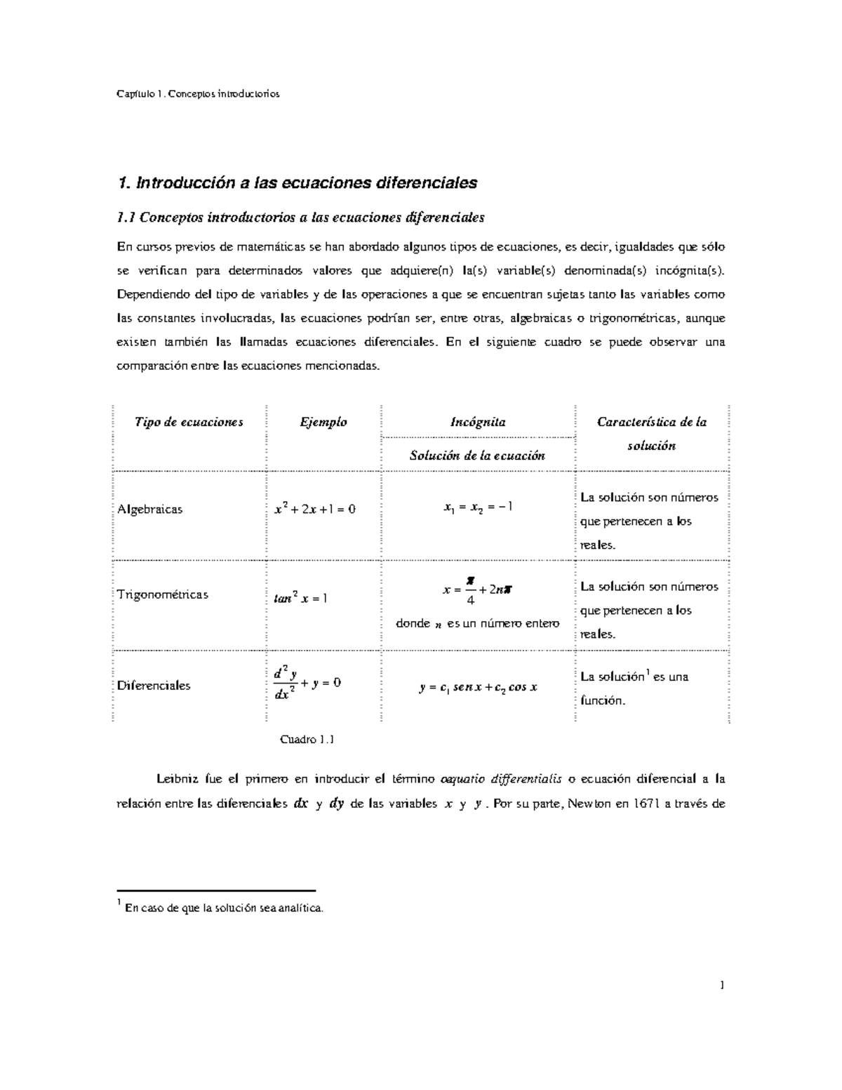 Cap 1 Jeanett - Apuntes 1 - 1. Introducción A Las Ecuaciones ...